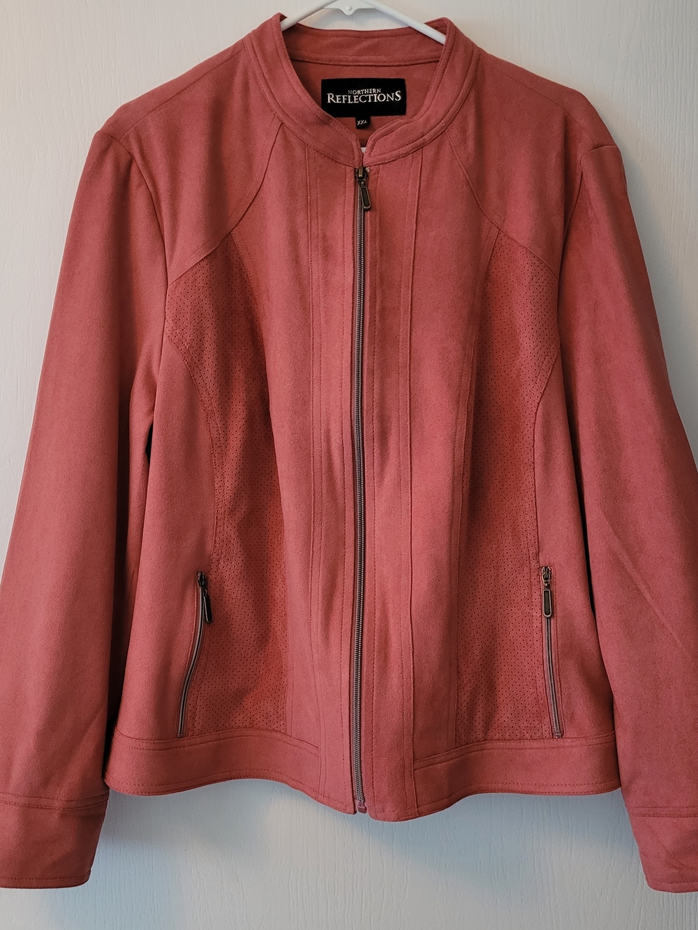 Northern Reflections Dusty Rose Zip-Front Jacket